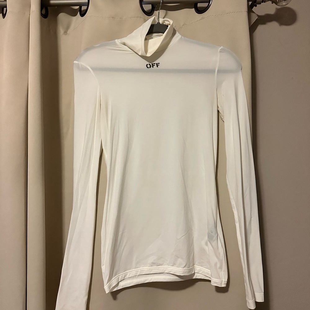 Off-White Sheer Turtleneck